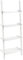 Home Source Ladder Bookcase Shelving Unit Display Ornament Stand Shelf Wall Rack Storage, White, 4 Tier