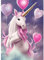 EOBROMD Diamond Painting Erwachsene Einhorn, 5D Diamant Painting Bilder Erwachsene Fantasie, DIY Diamond Painting Bilder Diamant Malerei Liebe Set für Wanddekoration 30x40cm