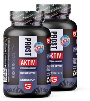 (2 pacchi) ProstAktiv – Salute della Prostata – 30 Capsule – con Serenoa Repens, Echinacea, Ginkgo Biloba – Integratore Alimentare