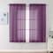 Chyhomenyc Lot de 2 Panneaux de voilages de 160 cm de Long avec Passe-Tringle, Rideaux élégants pour Salon, Chambre à Coucher, 2 Panneaux (Prune, 106,7 x 160 cm (l x L)