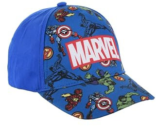 Marvel Avengers Baseball Kappe für Jungen, Hulk Iron Man Captain America und Schwarzer Panther Design Baseball Hut Kinder Sommermütze, Geschenk für Jungen | Blau