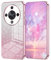 UPLAI Funda para Honor Magic 5 Lite 5G (Magic5 Lite), Ultra Delgado Antigolpes Carcasa para Tarjeta de Brillo Color Degradado, Electrochapado Estuche, Premium Silicona Elegante Caso.Rosa