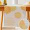 Vorysum Tischläufer Blumen Gelb Dahlien Tischläufer Modern Wasserabweisend Leinen，Dekoration Tischdecke Outdoor Sommer Garten für Hochzeit Esszimmer Party Urlaub Dekor 40 x 140 cm