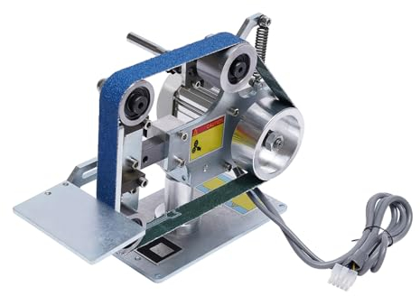 550W Bandschleifer Elektrischer Schleifmaschine 5000 U/min Bürstenloser Motor 762x 25mm Verstellbarer Schärfbandschleifer 90° gedreht Bench Sanding Machine Tellerschleifer mit 2*Schleifbänder