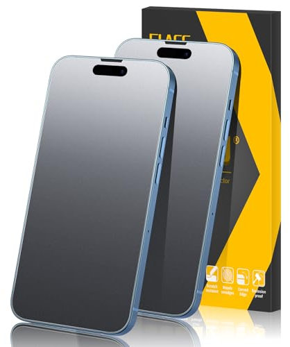 JEHOO pour iPhone 14 Pro Verre Trempé Mat, Protection d'écran Antireflet, Anti-Empreintes Digitales Sans Bulles Ultra Résistant Dureté 9H Glass