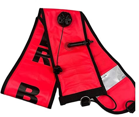 IIGEN Scuba Tank Diving Surface Marker Buoy Underwater Safety Professional Diving Tube Surface Diver Ultra-High Stability(Rosso,150CM)