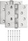 sourcing map 2Pcs 4x4x0.1 Door Hinges with 8 Holes and Screws Ball Bearing Interior Door Hinges Non Symmetry Holes Layout for Bedroom, Bathroom, Living Room, Silvery