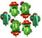 GETAJGHSD 6piezas De Cactus Decoraciones De Fiesta Para Cumpleaños Shower y Bodas Adornos De Verano Diseño y Resistente Para Decoración Interior y Exterior