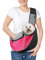 Pawaboo Hundetragetasche, Neu aufgewertet Hundetasche mit Touch-Pocket, Verstellbare Tragetasche Hund, Haustier Umhängetasche Transporttasche für Haustiere für Outdoor - L, Pink