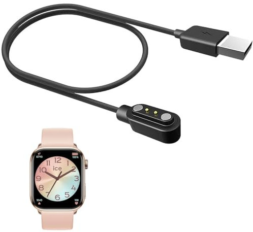 YANGC Compatible Pour Cable USB Compatible Pour Smartwatch ICE-WATCH Montre Connectée ICE smart 2.0 1,96 pouces (2 Pack)