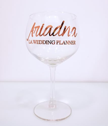 Nomart Copa Balón Personalizada, Copa Gin-Tonic Personalizada, Copas BridalShower, Accesorios Despedida de Soltera, Regalos para Damas de Honor, Copas Personalizadas