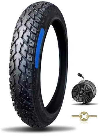 18 Zoll Fahrradreifen, 18 x 2,50 62-355 Schlauchset Schlauch mit gebogenem Ventil, 18 x 2,50 E-Bike-Reifen, verschleißfestes und rutschfestes Profil für Rennrad und MTB Fahrräder