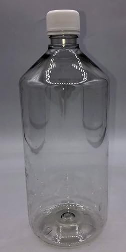 Axelcolor PET-Flasche rund mit Deckel, 1 Liter, transparent, 12 Stück