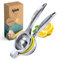 kjøk Premium Hand Zitronenpresse aus Zinklegierung in Chrom glänzend - Zitruspresse manuell Zitronen Handpresse gross - Metall Zitronensaftpresse für die Küche - Saft Juicer Lime Lemon Squeezer