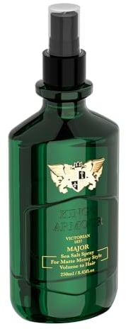 King’s Armour MAJOR Sea Salt Spray 250 ml – Meersalz Haarspray für Textur & Volumen – Mattes Finish für Beach Waves & Undone-Looks – Styling Spray für Männer & Frauen, natürlicher Halt