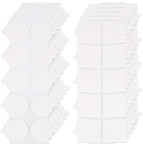 100pcs Pinces à Nappe, Transparentes Carrées et Rondes Coupe-Vent Pastilles Adhésives Double Face Sans Traces Idéales pour les Événements en Extérieur et les Mariages