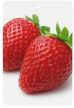 Lot de 4 désodorisants de voiture Fraises fraîches à suspendre Cartes parfumées pour tablettes d'aromathérapie de voiture
