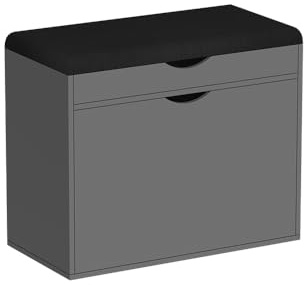 Vicco Banco para Zapatos Schufy, Antracita, 60 x 51 cm