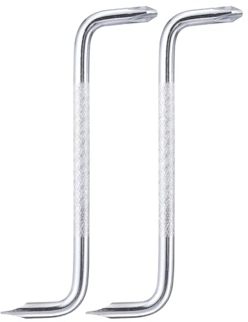 QUARKZMAN 2 Stück Abgewinkelter Schraubenzieher PH2/SL6 Phillips Schlitz Kopf Rechtwinklig 90 Grad Schraubendreher Doppelseitig Z-Form Handwerkzeug Für Haushaltsgeräte Reparatur