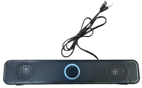 Computerlautsprecher – Mini-Lautsprecher, USB, PP, 32,6 cm (12,6 Zoll), Laptop-Lautsprecher mit Subwoofer mit Kabel, klarer und immersiver Klang für PC-Monitore, Fernseher, Projektor