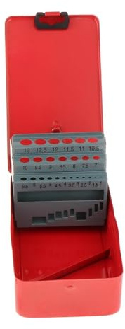 CoudarTitie Organizador de Brocas Caja de Hierro Portátil Vacía Profesional Estuche Indexado Resistente Accesorio Fácil de Adecuado para, 25 ranuras