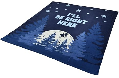 Elbenwald XXL Flauschdecke 180 x 200 cm E.T. - Der Außerirdische Mehrfarbig aus 100% Polyester