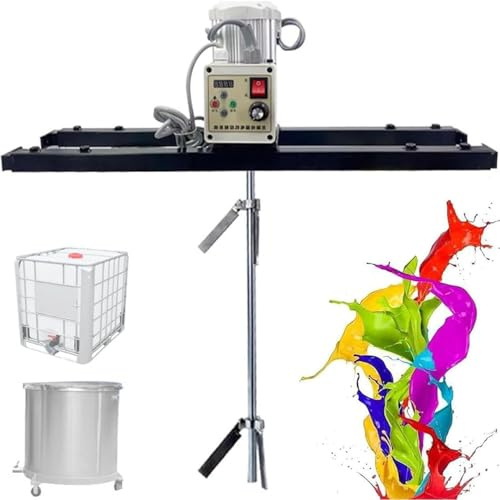 RETRIN Agitador Eléctrico IBC con Soporte Telescópico 75-120cm,2100W Servomotor,Mezclador Industrial para Tanques 1000L/264Galones,para Pintura,Tintas,Recubrimientos y Sustancias StyleA