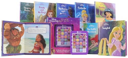Disney Princess Moana, Cinderella, Rapunzel, and More! - Me Reader and 8-Book Library - PI Kids