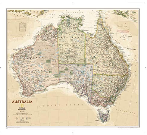 Australia Executive, Tubed: Wall Maps Continents: laminiert (National Geographic Reference Map)