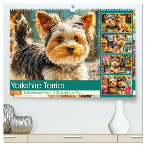 Yorkshire Terrier. Entzückende Minis mit Charme und Witz (hochwertiger Premium Wandkalender 2026 DIN A2 quer), Kunstdruck in Hochglanz: Süße Yorkshire ... und abenteuerlichen Momenten (CALVENDO Tiere)