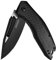 Kershaw, Klappmesser, Flourish Linerlock, Klinge: 8.9 cm, Drop Point, G10, schwarz, Taschenmesser, extended Tang, Taschenclip, Stonewashed