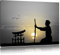 Pixxprint Samurai-Meister vor Horizont, Größe: 120x80cm, Leinwandbild, fertig gespannt, Wandbild, Dekoration, Kunstdruck, kein Poster