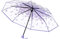 Momola Taschenschirm Transparent, Regenschirm Durchsichtig, Sakura 3 Falten Regenschirm Transparenter Schirm, Stabil, Faltbar für Reisen und Outdoor (Lila)