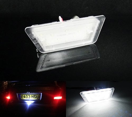 LED Kennzeichenbeleuchtung weiß Canbus für 1998-04 Astra G MK IV Limousine / Schrägheck