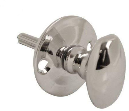 Dzina Oval Thumb Turn for Door Security Rack Bolt Polished Chrome Pack of 1
