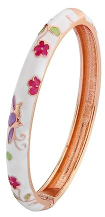 UJOY - Bracciale rigido largo e classico, con finiture in oro, per donna, elegante, con regali di compleanno, regalo di San Valentino e lega di zinco Tinta unita rosa