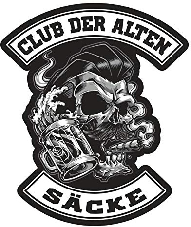 Spaß Kostet Aufkleber Alter Mann Club der Alten Säcke (Wetterfest)