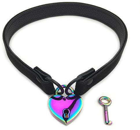 Succuba Padlock Choker Collar Necklace Lolita Collar Cat Kitty Velvet Necklace with Lock and Key For Women and Men, Velvet, not known