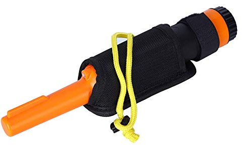 Professioneller Metalldetektor, Metalldetektor, wasserdicht, tragbar, HS-10, Schatzsucher, tragbar, mit LCD-Bildschirm (Orange)