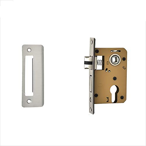 Leises Einsteckschloss, Innentüren, Schlösser für Badezimmer, Schlafzimmer, Wohnzimmer, 125 mm, 1 Stück