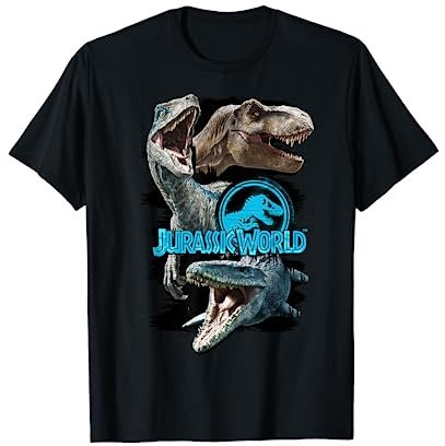 Jurassic World Paint Swipe Dinosaur Grid T-Shirt