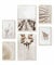 Heimlich® Premium Poster Set mit Bilderrahmen Aluminium Gold | 2 x DIN A3 & 4 x DIN A4 - ca. 30x42 & 21x30 | Stilvolle Poster Collagen mit passenden Bilder als Wanddeko » Strand Beige Gras «