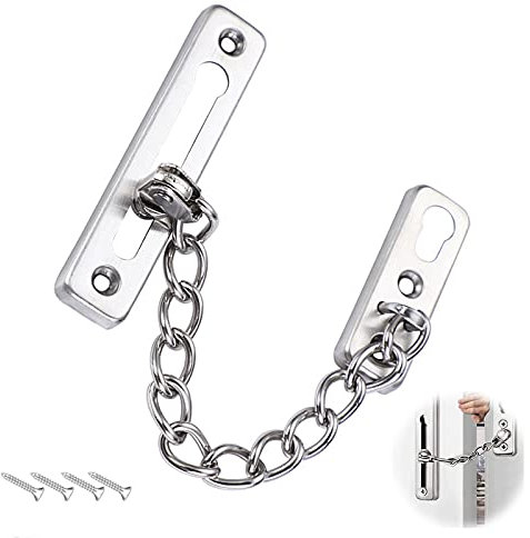 Fibbia Antifurto Catena Della Porta Catena Di Protezione Del Chiavistello Della Porta Catena Porta Blindata Catena Blocco Catena Porta Catena Porta In Acciaio Inossidabile Con Viti