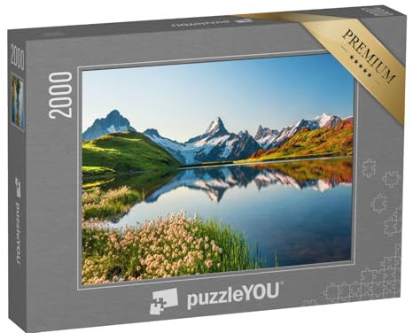 puzzleYOU: Puzzle 2000 Teile „Berner Bergkette mit Eiger und Jungfrau, Schweiz Alpen, Grindelwald Tal“ – aus der Puzzle-Kollektion Schweiz