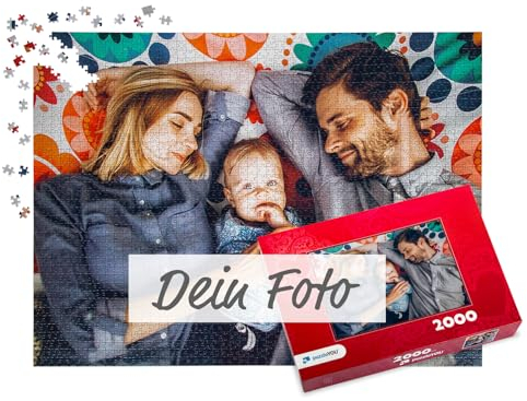 puzzleYOU Fotopuzzle selbst gestalten - Fotopuzzle 2000 Teile, Schachtel-Design Herz - Puzzle mit eigenem Bild erstellen - 2000 Teile Puzzle individuell Bedrucken