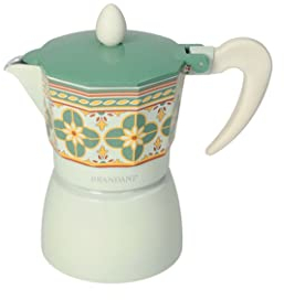 Brandani 52625 Caffettiera Le Cementine Infiore 3 Tazze, Alluminio, No Induzione, 200ml, 3 tazzine
