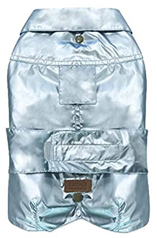 Croci Wasserdichter Mantel für Hunde Montreal, Rückengröße 30 cm, Fleecefutter, verstellbar mit Gummizug und Loch für Leine und Geschirr, schillernde Perlenfarbe