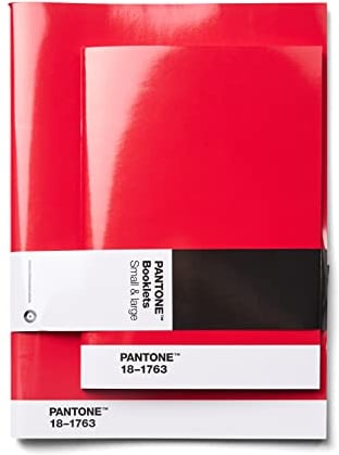 Copenhagen Design PANTONE Notizheft, unliniert, 2er-Set, je 40 Seiten, Red 2035