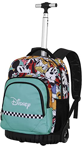 Disney Mickey Mouse Squares-FAN GTS Trolley Backpack, Blue, 27 x 32 x 47 cm, Capacity 39 L