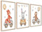 ag.art deco 3er Set Poster Kinderzimmer | 3 Stück A3 30x40cm | Fuchs Bär Hase Babyzimmer Mädchen und Junge Bilderset Poster Wald Tiere | ohne Rahmen